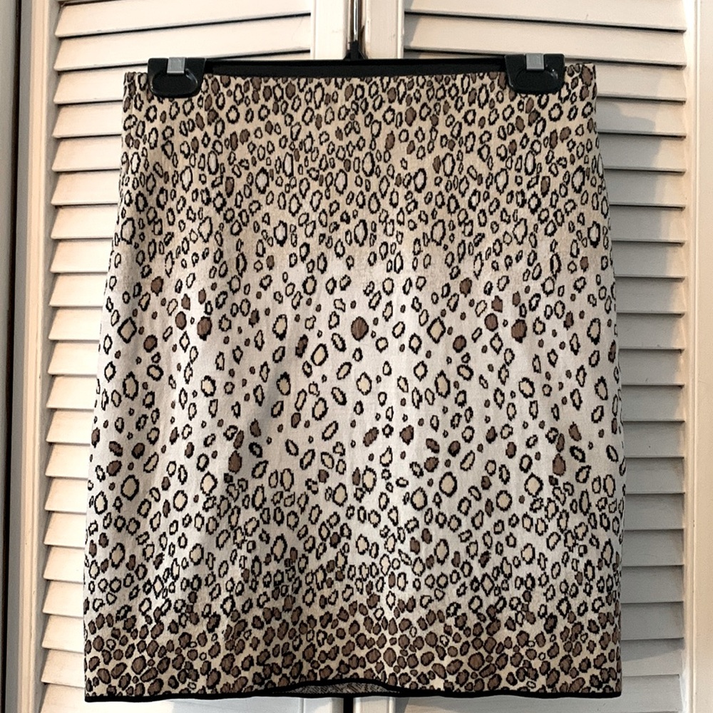 Marc Cain leopard print, modal skirt, size XS